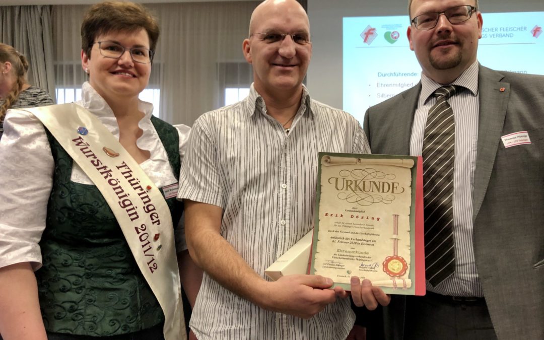 Ehrenurkunde für Erik Döring