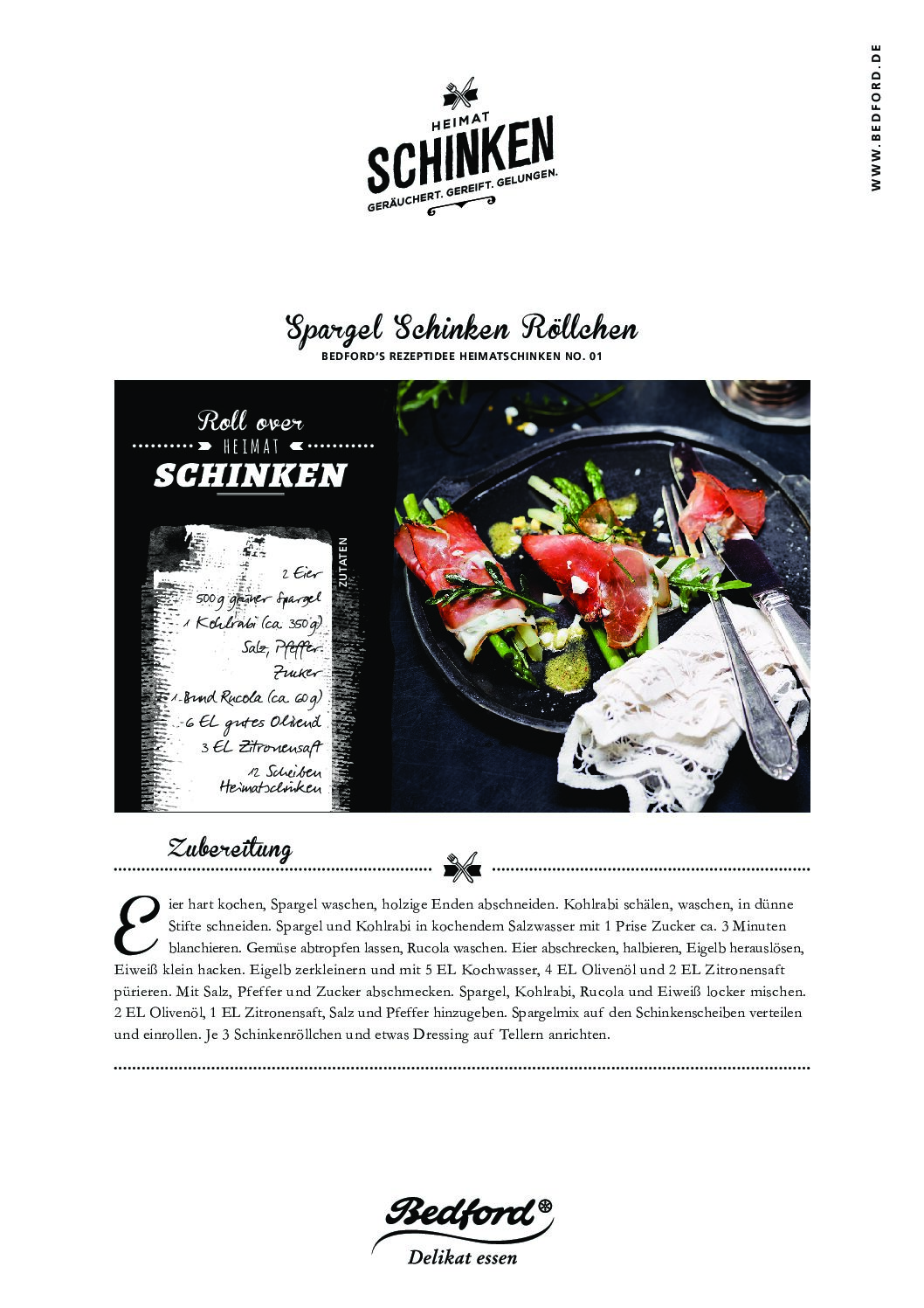 Spargel Schinken Röllchen